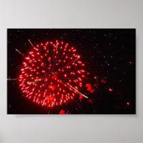 Red Fireworks Posters