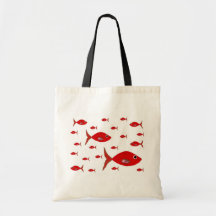 Red Fish Tote Bag