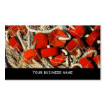 Red fishing nets seafood business  card template business card