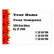Red Flames Western Business Card Template