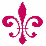 Red Fleur De Lis Photo Sculpture