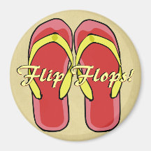 Red Flipflops Magnet