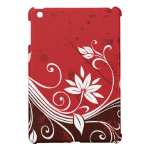 Red Floral Vine iPad Mini Case