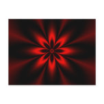 Red Flower Burst Fractal Postcard