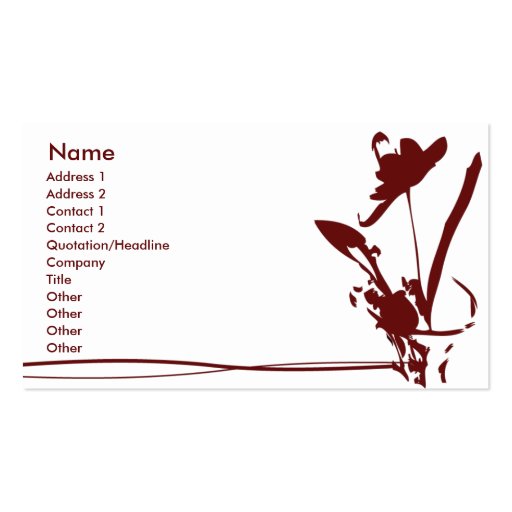 Red Flower - Business Business Card