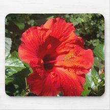 Red Flower Garden Mousepad