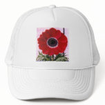 Red Flower Trucker Hat