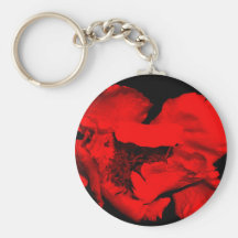 Red Flower Keychain