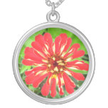Red flower necklace