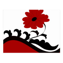 Red flower - Postcard