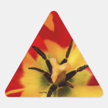 Red flower power sticker