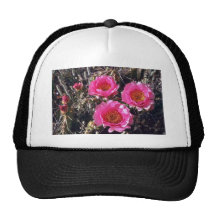 Red-Flower Prickly Pear Cactus flowers Trucker Hats