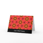 Red Flower Weave - Get Well Greeting Cards