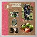 Red Flowers Scrap Book Page posters