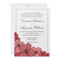 RED FLOWERS | WEDDING INVITATION