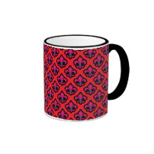 Red Fluer de Lis Cup Mugs