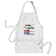 Red Flute Blue Flute Apron