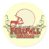 Red Football Hardcore Tshirts and Gifts Stickers