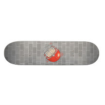 red football helmet custom skate board