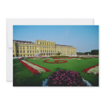 Red Formal gardens at entrance to Schonbrunn Palac Custom Announcements