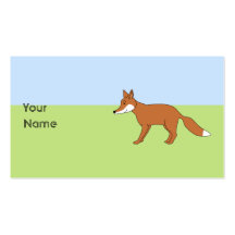 Red Fox. Business Card Template