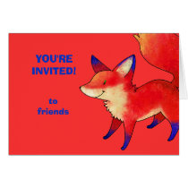 Red Fox Greeting Card(customizable) cards