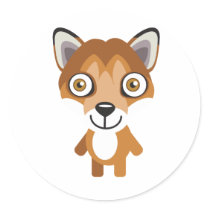 Red Fox - My Conservation Park Round Sticker