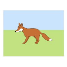 Red Fox. Postcard