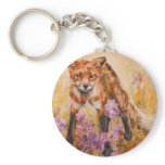 Red Fox Wildlife Watercolor Wildlife Keychain
