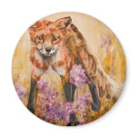 Red Fox Wildlife Watercolor Wildlife Magnets