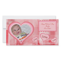 Red Fractals Valentine Photo Card