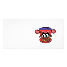 Red Frankenstein monkey Personalized Photo Card