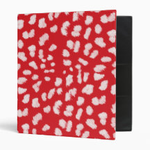 Red Fur Vinyl Binder