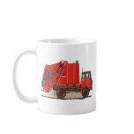 Red Garbage Truck Coffee Mugs