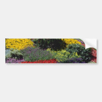Red Garden setting flowers bumper stickers