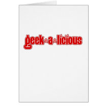 Red Geekalicious Greeting Card