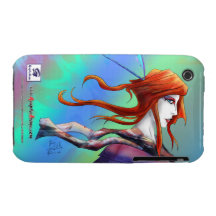 Red Geisha iPhone 3GS case iPhone 3 Case-Mate Cases