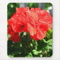 Red Geranium Flower Mousepad