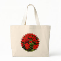 Red Geraniums Canvas Bag