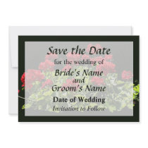 Red Geraniums Personalized Invites
