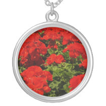Red Geraniums Necklace