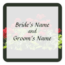 Red Geraniums Stickers