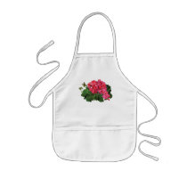 Red Geraniums with Buds Aprons