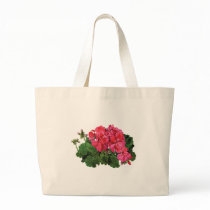 Red Geraniums with Buds Canvas Bag