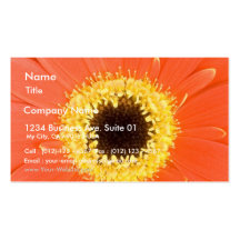 Red Gerbera Business Cards