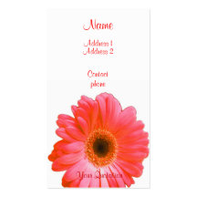Red Gerbera Business Cards