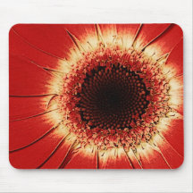 red gerbera daisy mousepad