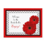 Red Gerbera Daisy Recipe Card for the Bride to Be