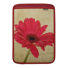 Red Gerbera Flower Sleeves For MacBook Air