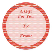 red gift tags round sticker